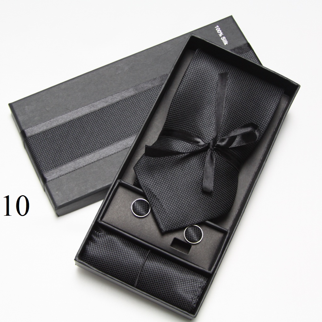 Neck Tie Set Box - Solid Neck Tie Set Box Cufflinks