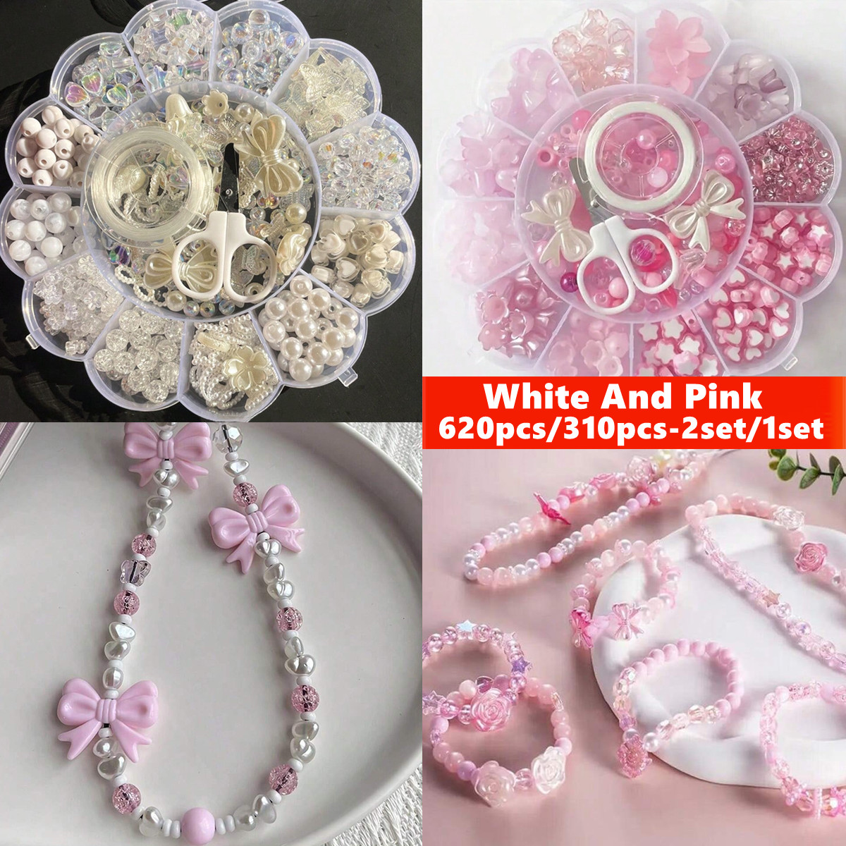 Bead Bracelet Men - 2Set/1Set 13 Grids Acrylic Flower Boxed