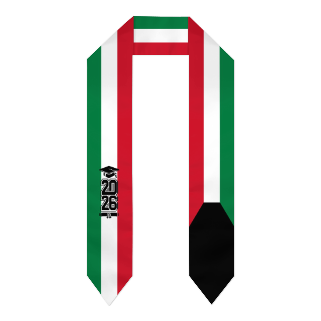 Men Accessories Kuwait - Class of 2026 Kuwait Flag Scarf