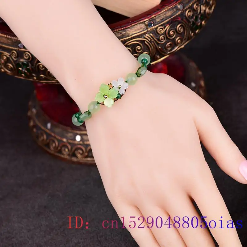Green Jade Flower Bracelet Amu - Bead Bracelet Men review and price