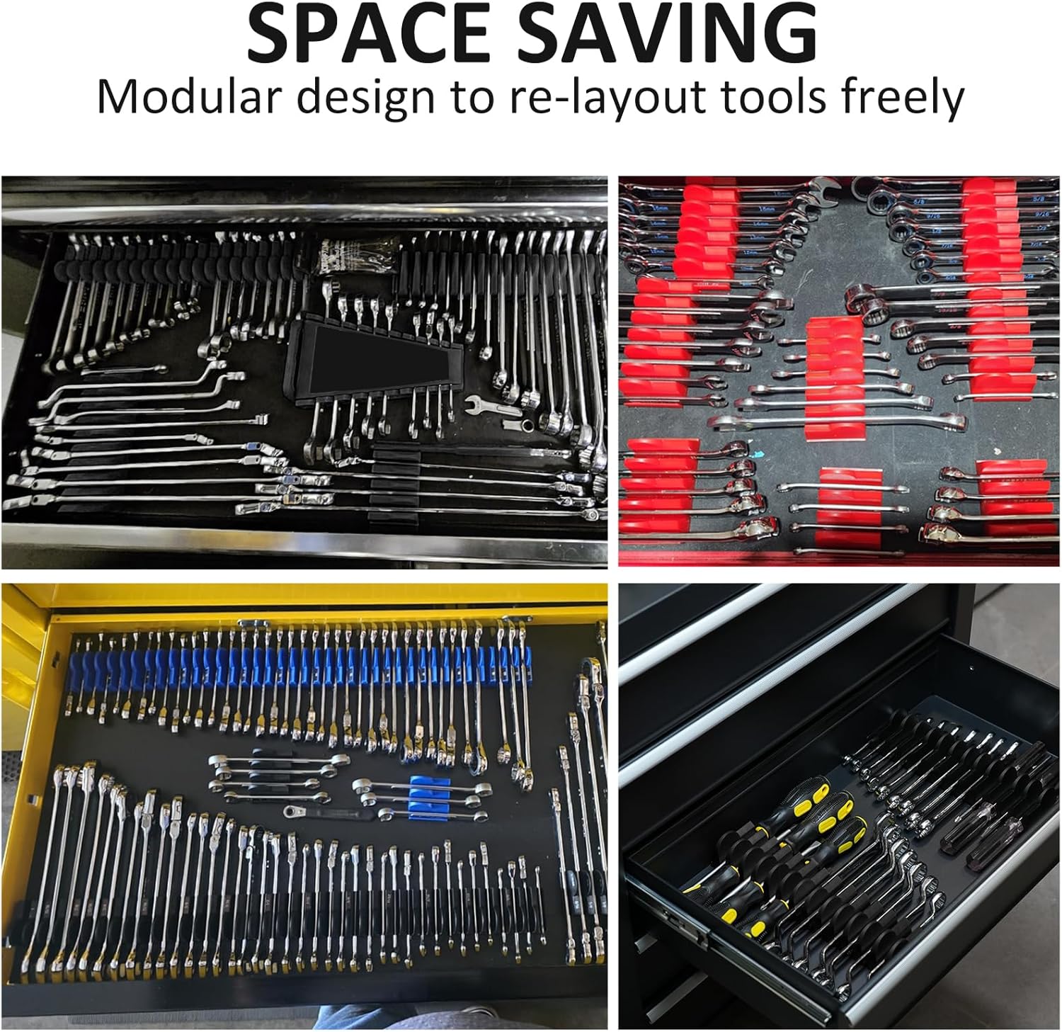 48Pcs Modular Wrench Organizer - Men'S Accessories Organizer Tray review and price