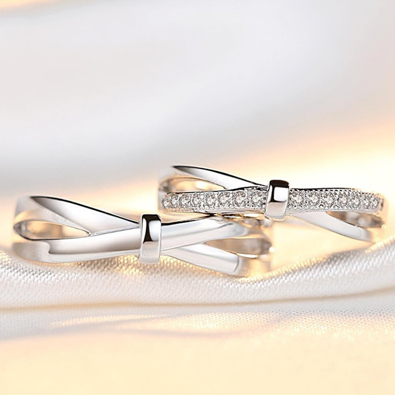Romantic Bowknot Couple Rings  - Men'S Accessories Hand Bands review and price