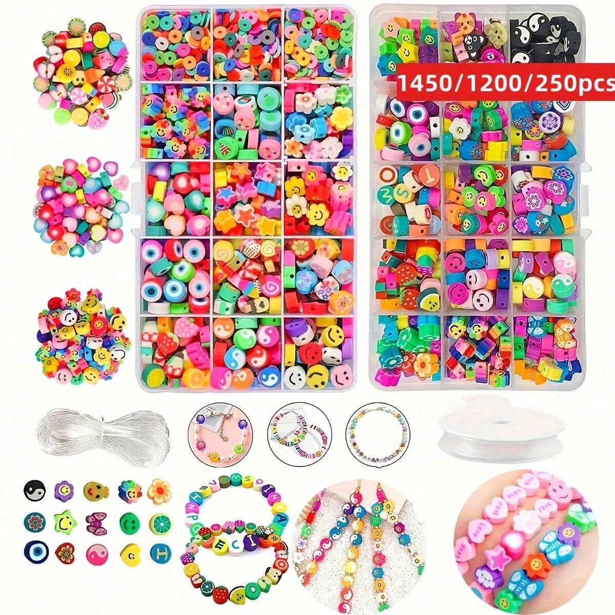 1450/1200/250pcs Polymer Clay  - Bead Bracelet Men review and price