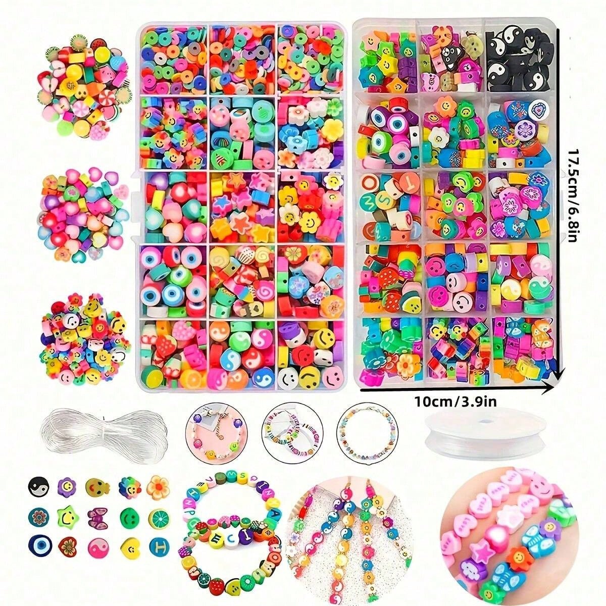 1450/1200/250pcs Polymer Clay  - Bead Bracelet Men review and price