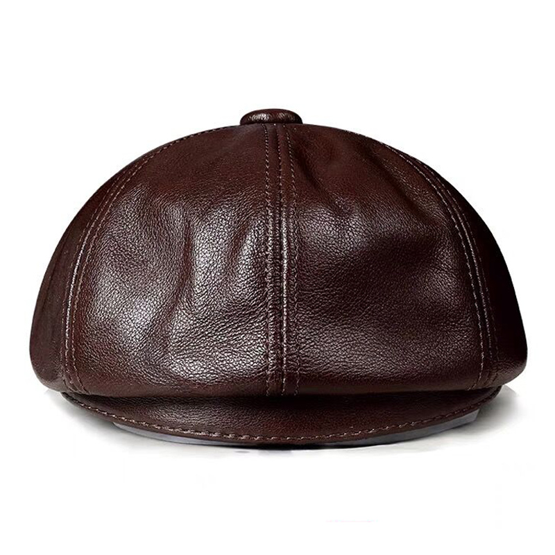Spring New Genuine Leather Hat - Men Accessories Brand review and price