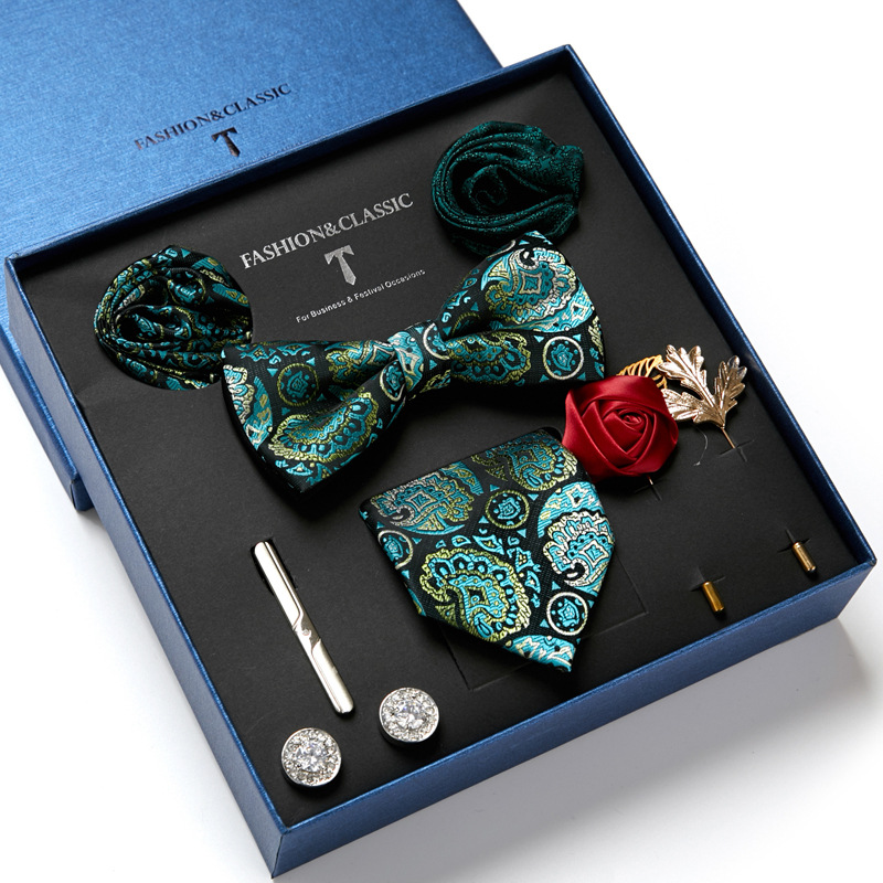 Green Mens Tie Gift Box Paisle - Neck Tie Set Box review and price