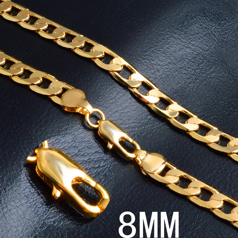 Hot luxury 18K gold Lucky 8MM  - Men'S Accessories Affordable review and price
