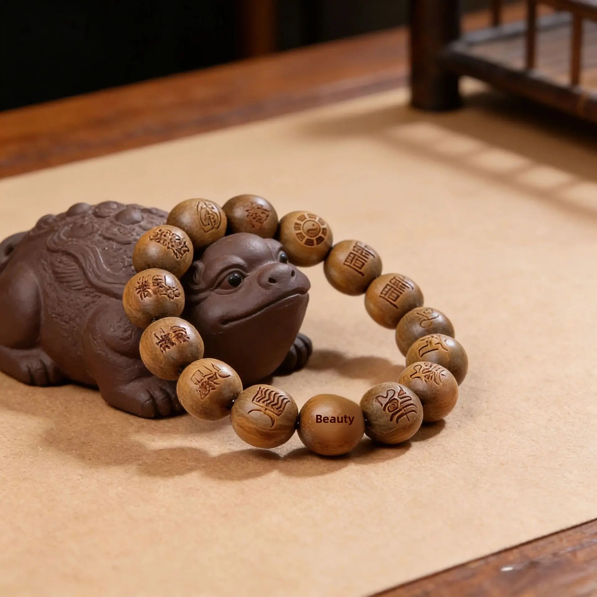 Lucky Luxury Green Sandalwood  - Bead Bracelet Men review and price