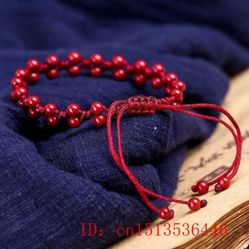 Customized Natural Red Cinnaba - Bead Bracelet Men review and price