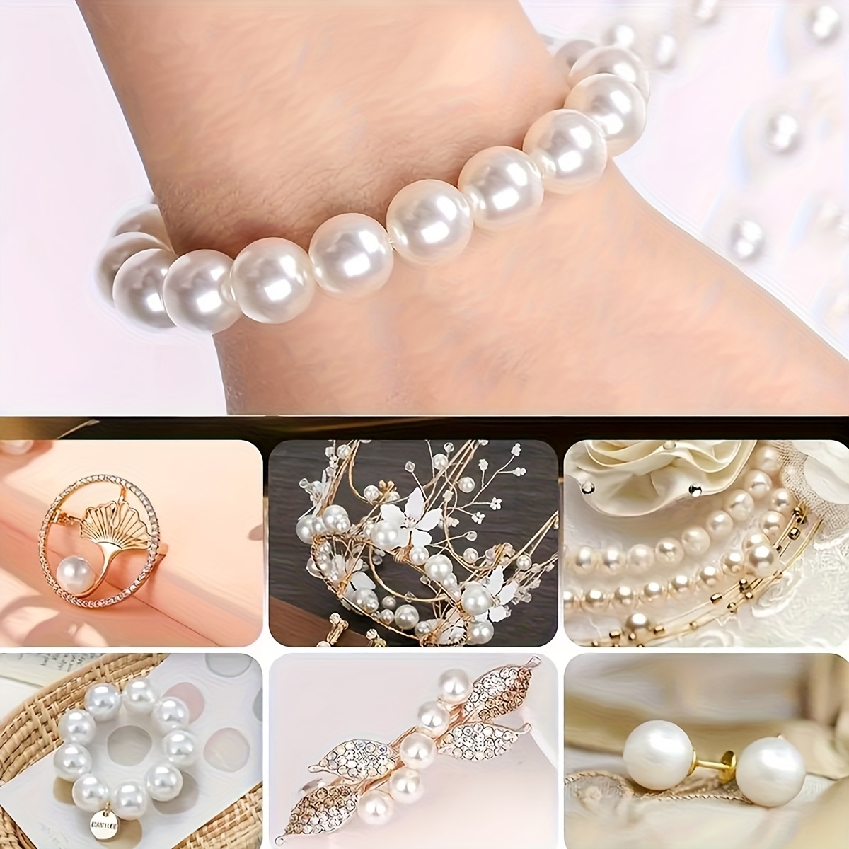 1388pcs 4/6/8/10mm Black, Whit - Bead Bracelet Men review and price