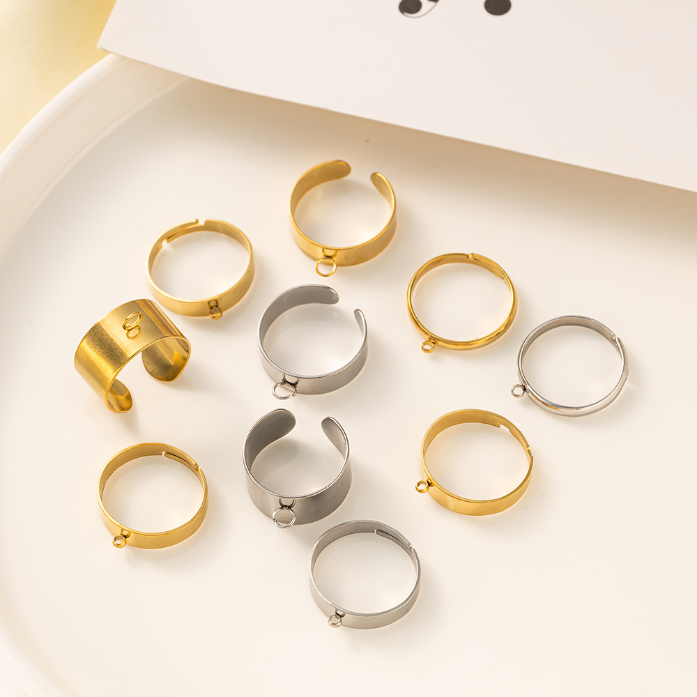 5pcs/Lot Stainless Steel Gold  - Men'S Accessories Rings review and price