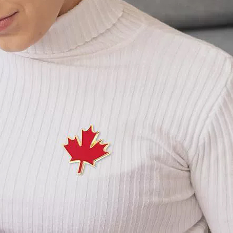 Enameled Red Maple Brooches Ca - Men'S Accessories Canada review and price