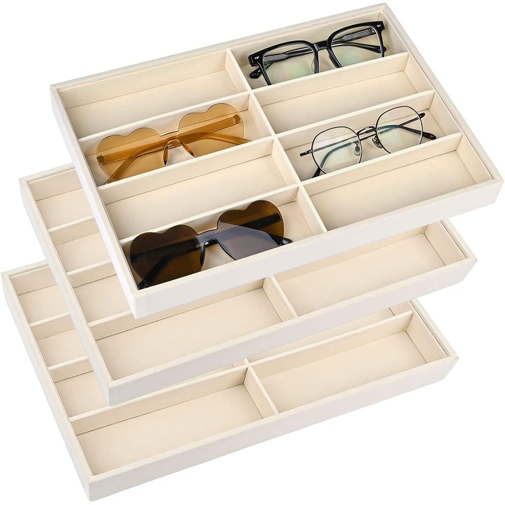 Beige Grey Sunglass Organizer  - Men'S Accessories Organizer Tray review and price