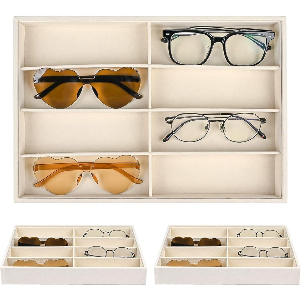 Beige Grey Sunglass Organizer  - Men'S Accessories Organizer Tray review and price