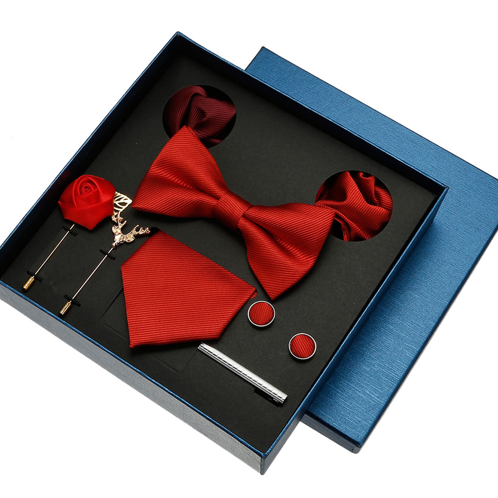 Plain Tie Set For Men Solid Co - Neck Tie Set Box review and price