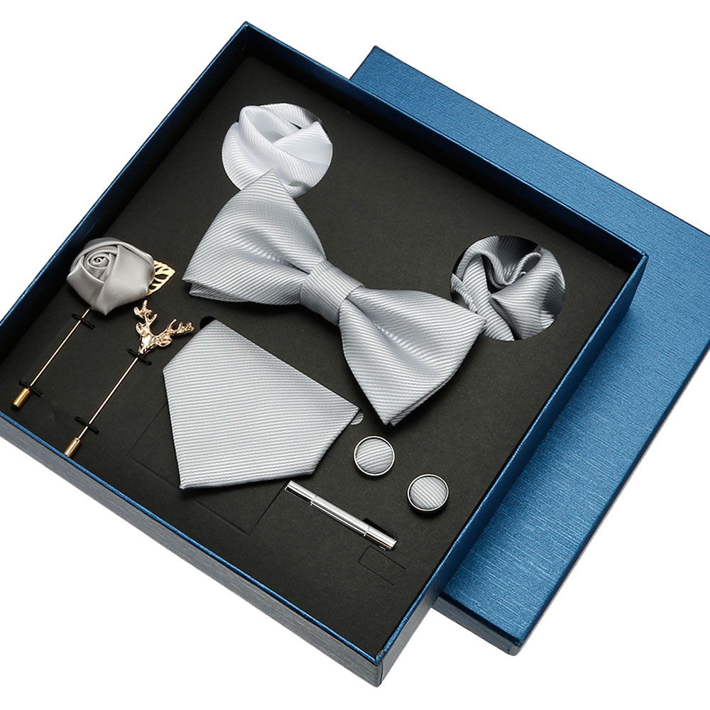 Plain Tie Set For Men Solid Co - Neck Tie Set Box review and price