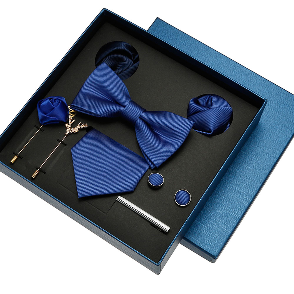 Plain Tie Set For Men Solid Co - Neck Tie Set Box review and price