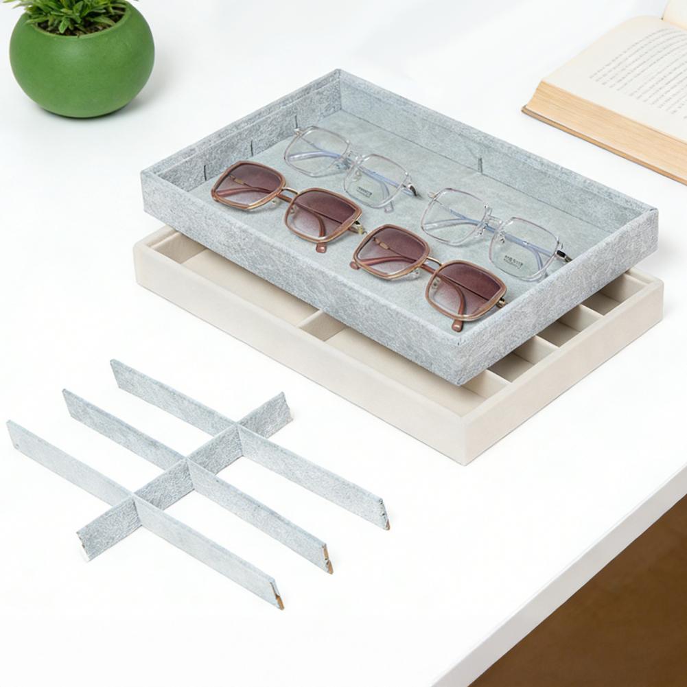 8 Grid Velvet Glasses Holder S - Men'S Accessories Organizer Tray review and price